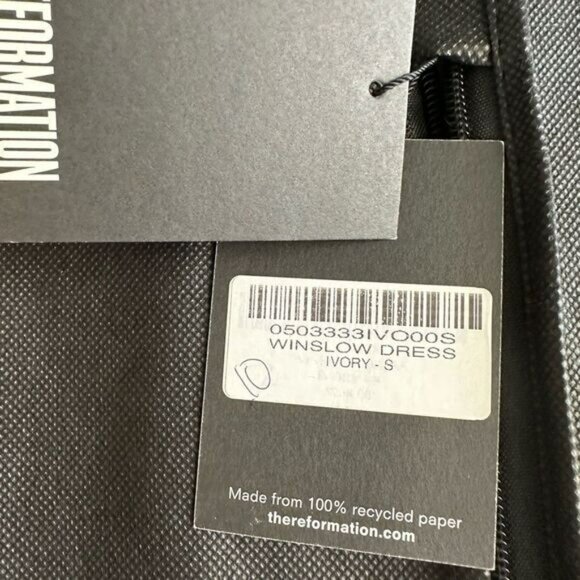 Reformation Winslow Wrap Dress, Adjustable, White/Ivory, Size Small NWT - Picture 8 of 11